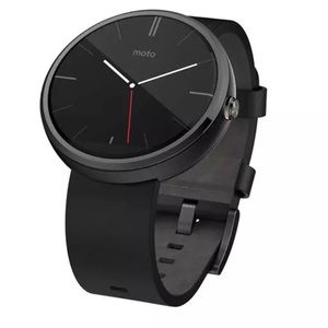 NWT Authentic BAND for Moto360 Watch Leather Black